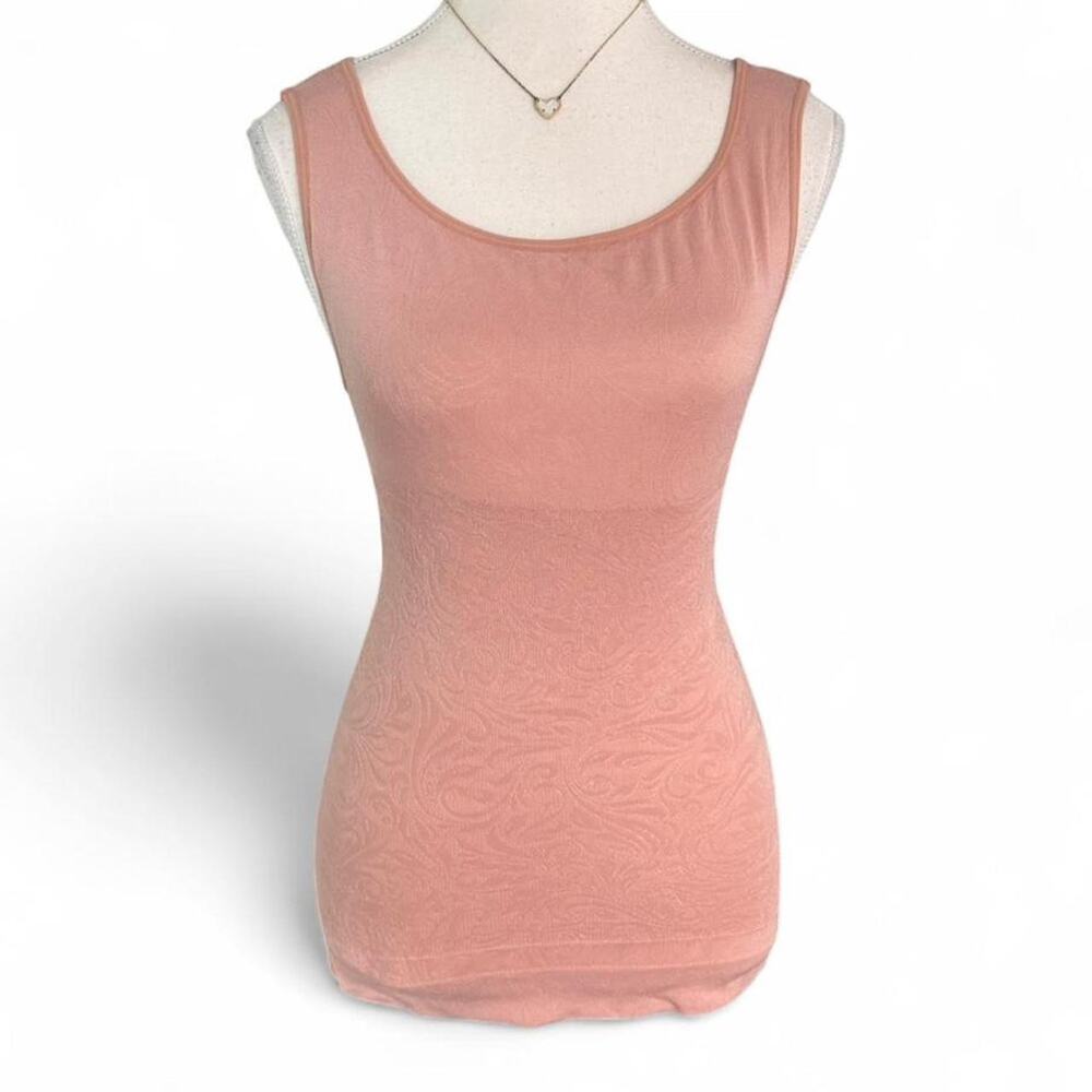 Soft Rose Pink Fitted FullLength Lace Top middle really cinches waist size small